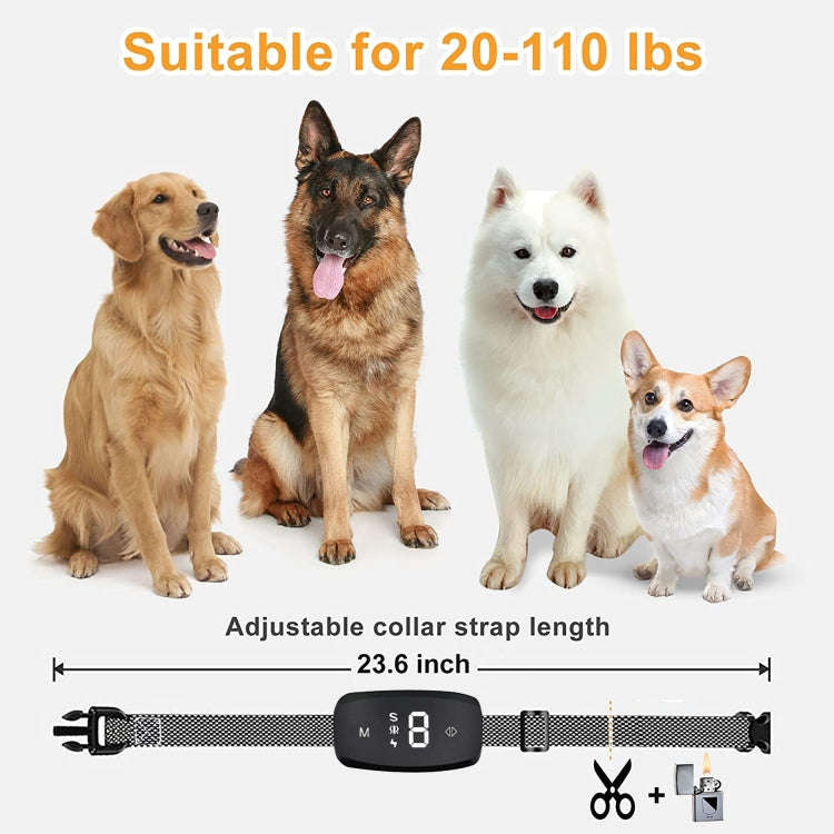 Intelligent Stop Bark Dog Trainer Anti-Barking Pet Supplies(Black)