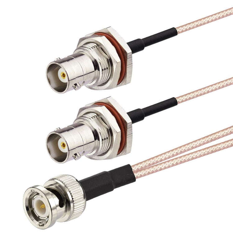 15cm BNC Male To Dual BNC Female RG316 Wire Coaxial Connector