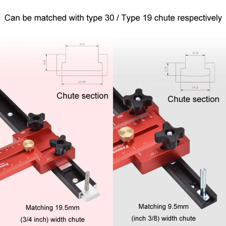 Fonson Woodworking Roller Table Saw Thin Cutting Board Guide Stopper, Model: GD704B