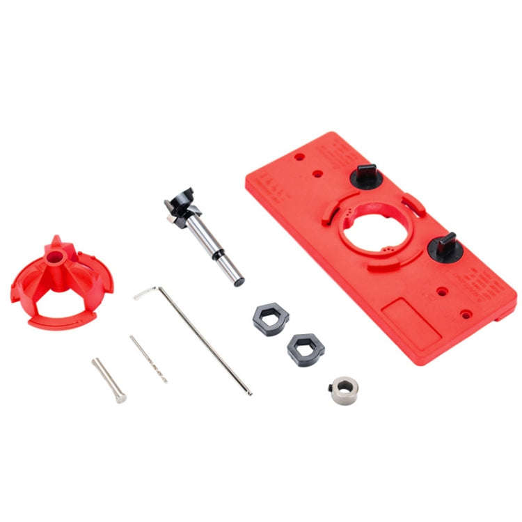 Fonson 35MM Woodworking Hinge Hole Opener Wooden Door Hinge Locator(Red)