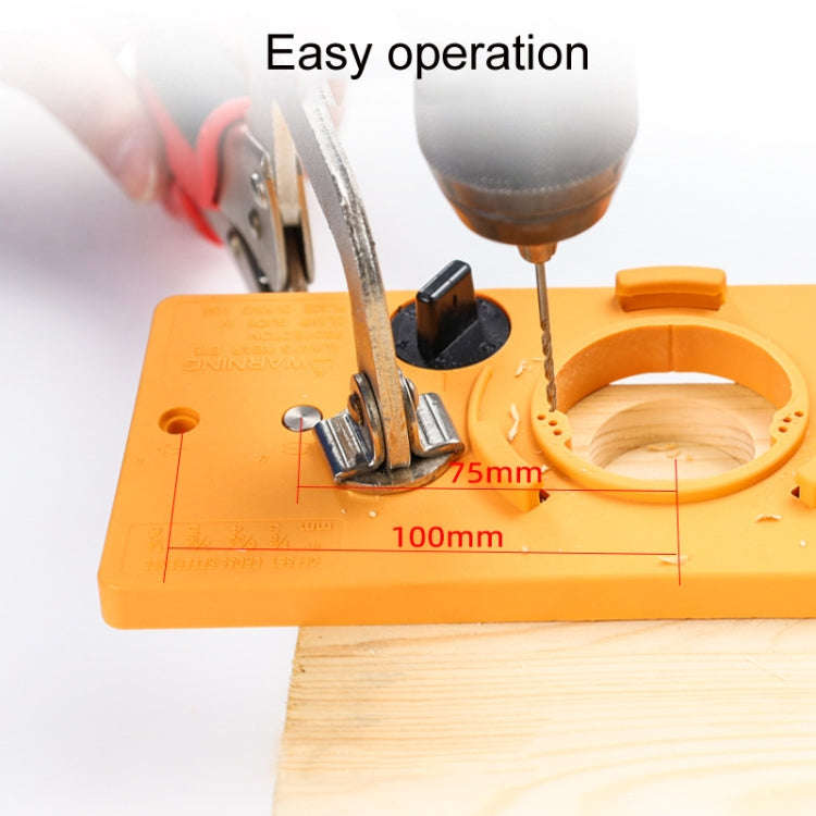Fonson 35MM Woodworking Hinge Hole Opener Wooden Door Hinge Locator(Red)