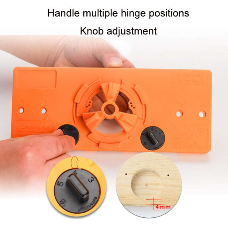 Fonson 35MM Woodworking Hinge Hole Opener Wooden Door Hinge Locator(Red)