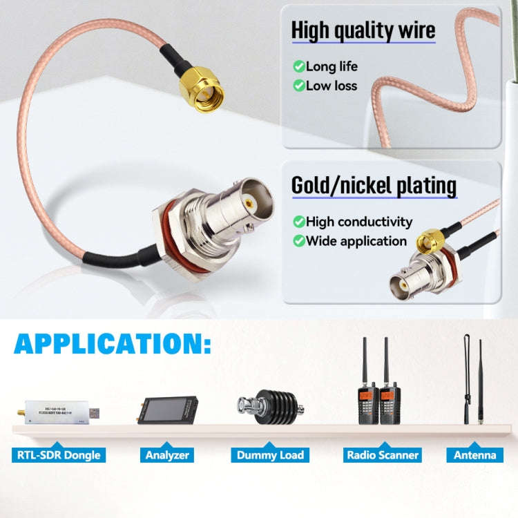 100cm SMA Male To BNC Waterproof Female RG316 Coaxial RF Adapter Cable