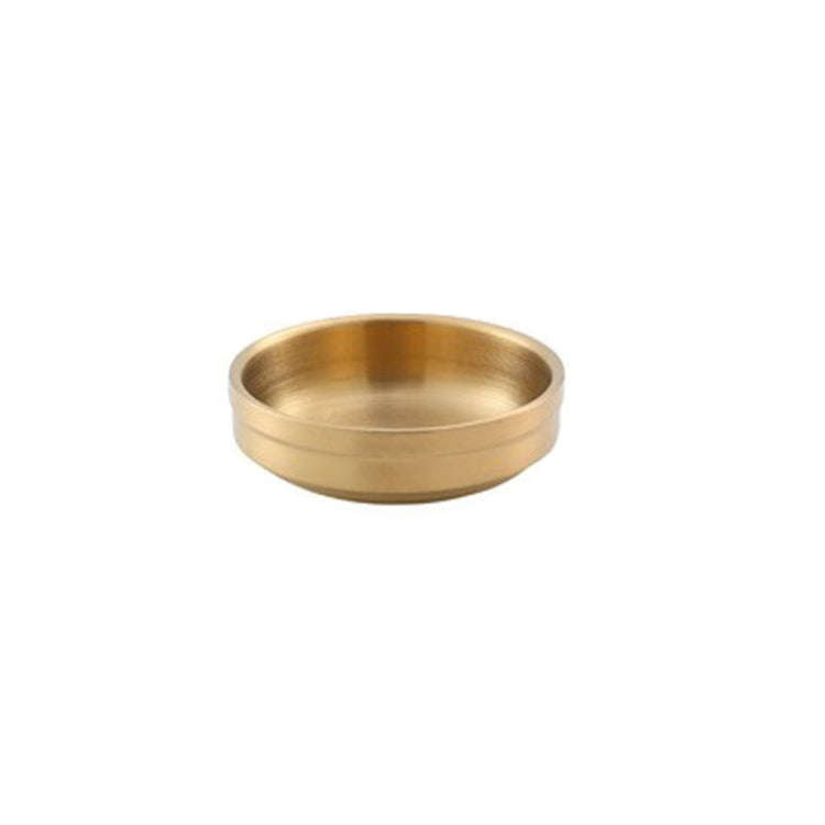 304 Stainless Steel Sauce Dish Kitchen Grill Seasoning Dish Cutlery, Model: 9cm Gold