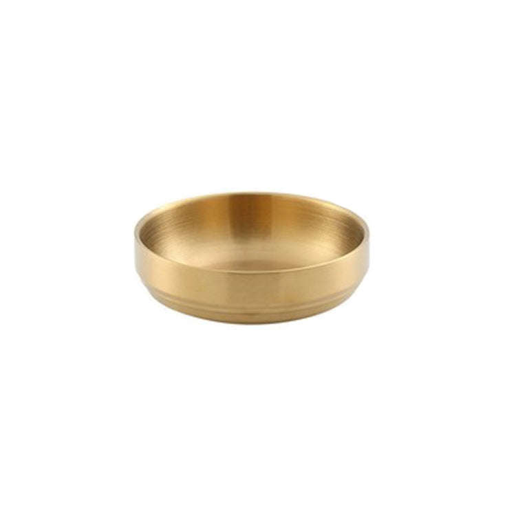 304 Stainless Steel Sauce Dish Kitchen Grill Seasoning Dish Cutlery, Model: 12cm Gold