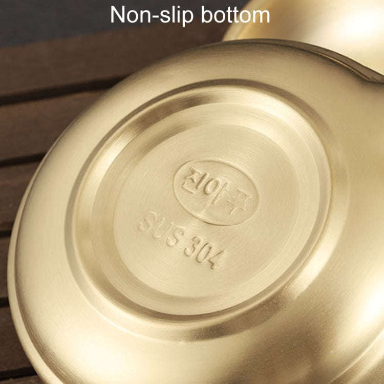 304 Stainless Steel Sauce Dish Kitchen Grill Seasoning Dish Cutlery, Model: 19cm Gold