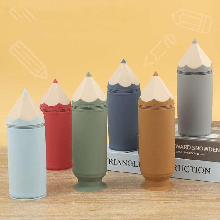 Silicone Pen Pouch Large Capacity Dirty Resistant Storage Stationery Case Pencil Case For Pupils(...