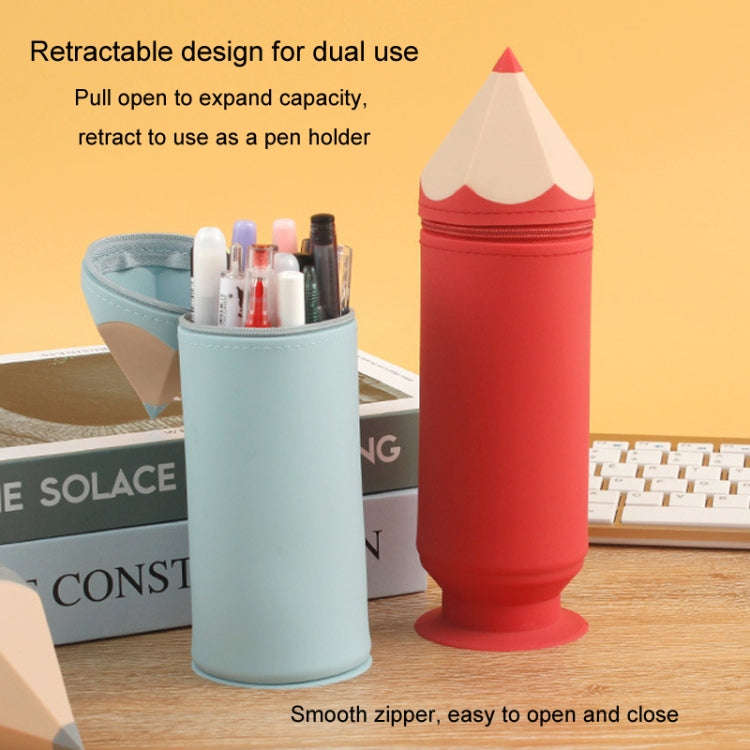 Silicone Pen Pouch Large Capacity Dirty Resistant Storage Stationery Case Pencil Case For Pupils(...