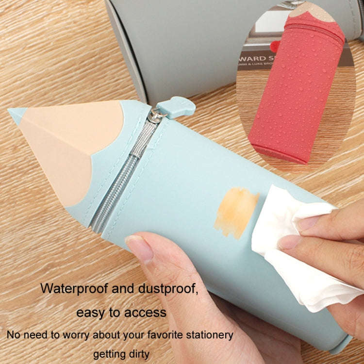 Silicone Pen Pouch Large Capacity Dirty Resistant Storage Stationery Case Pencil Case For Pupils(...