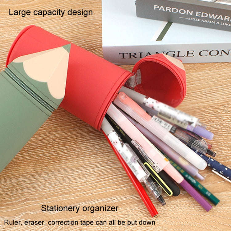 Silicone Pen Pouch Large Capacity Dirty Resistant Storage Stationery Case Pencil Case For Pupils(...