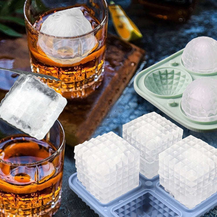 Bar Home Baking Silicone Ice Mold Whiskey Ice Box, Color: Dark Blue Square