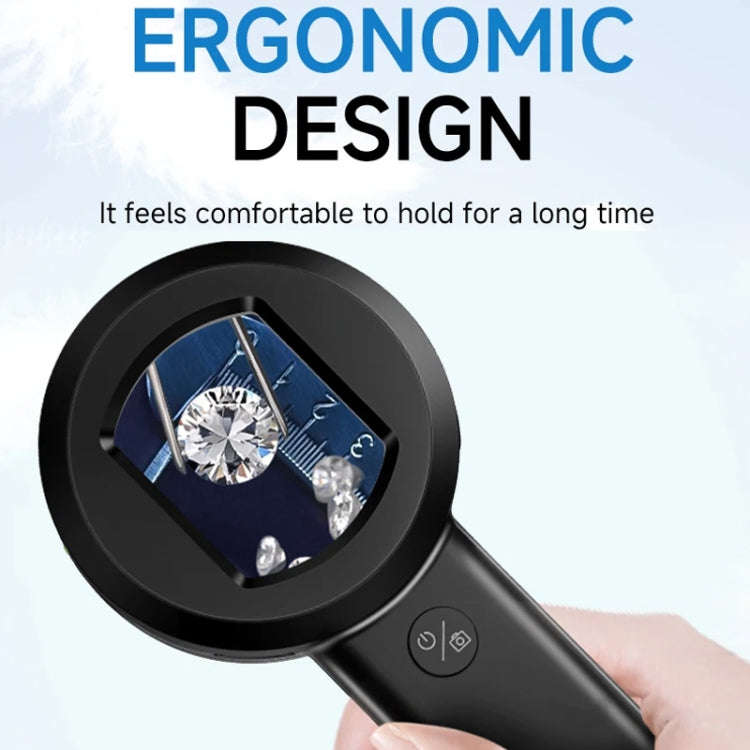 Digital Microscope Handheld High-Definition Electronic Magnifier(Black)