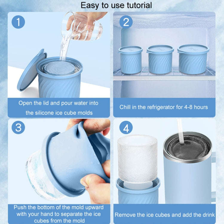 For Stanley Water Cup Silicone Ice Mould Ice Cubes Easy Release, Color: 3rd Pink