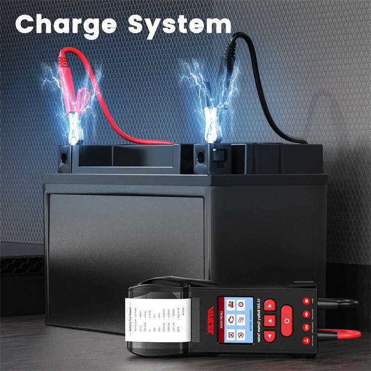 ANCEL 12V/24V Printer-Type Car Battery Tester Battery Power CCA Internal Resistance Life Detector...