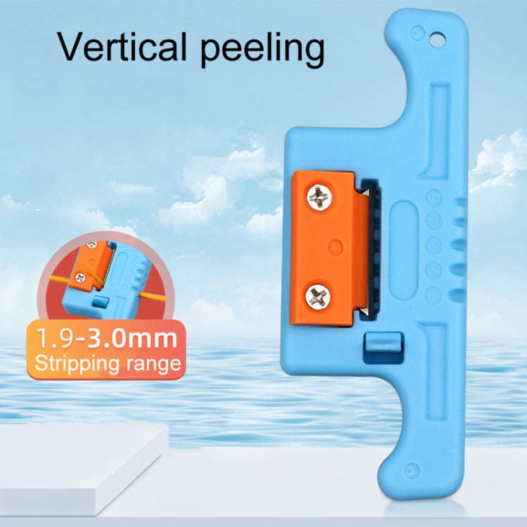 1.9-3.0mm Fiber Optic Tube Unbundle Skylight Longitudinal Cable Unbundling Knife(Blue)