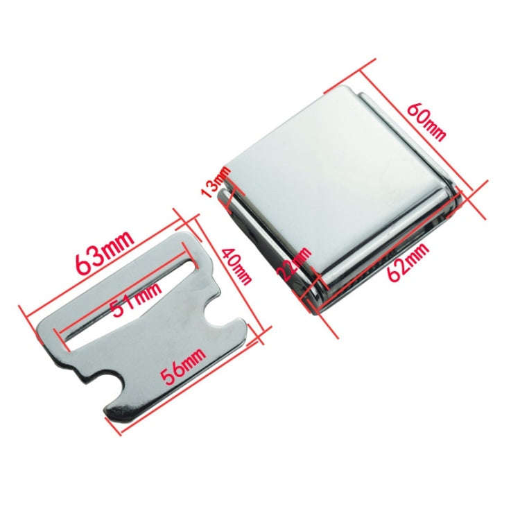 All-metal Aircraft Buckle Safety Belt Accessories(Square)