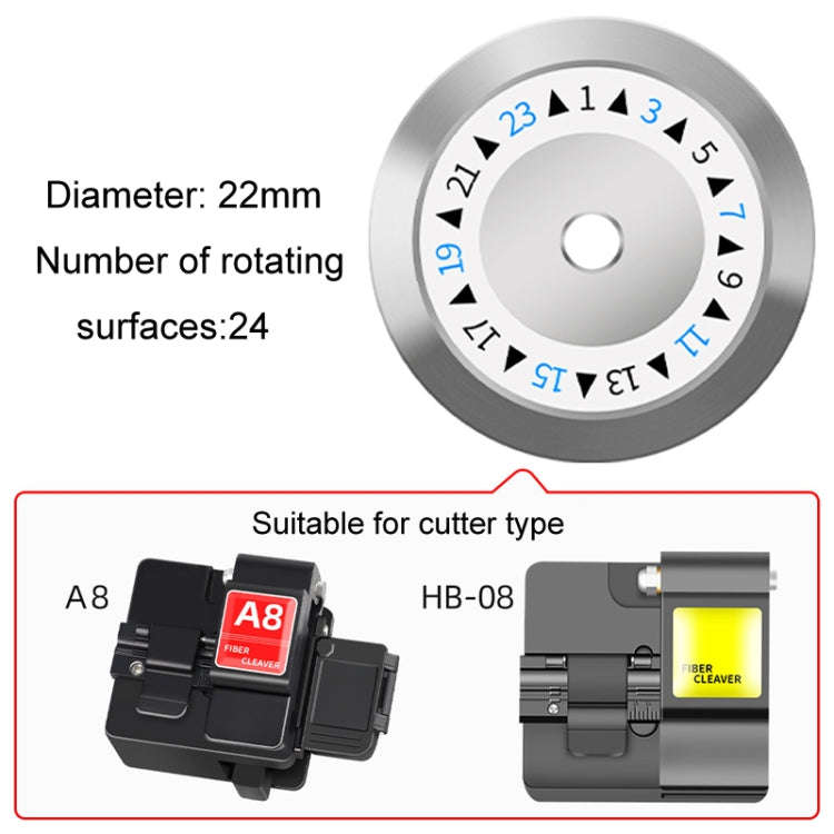 22mm 24 Rotating Surface Fiber Optic Cutting Knife Replacement Tungsten Steel Blade