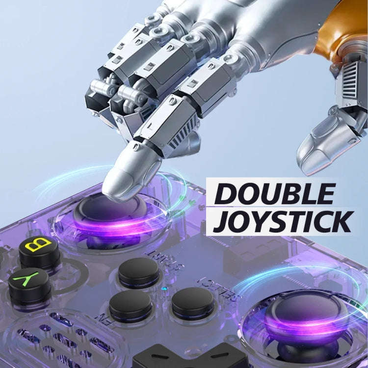 R36S Retro Handheld Game Console Linux System 3.5-Inch Screen Double TF Card Version 128G Purple ...