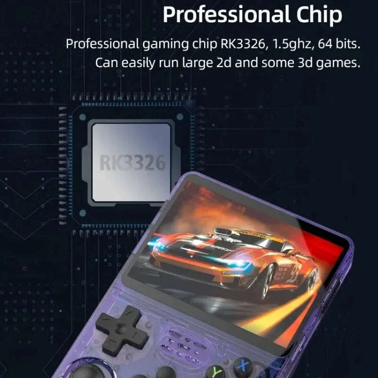 R36S Retro Handheld Game Console Linux System 3.5-Inch Screen Double TF Card Version 128G Purple ...