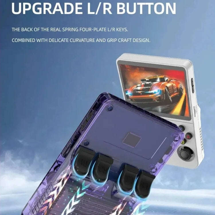 R36S Retro Handheld Game Console Linux System 3.5-Inch Screen Double TF Card Version 128G Purple ...