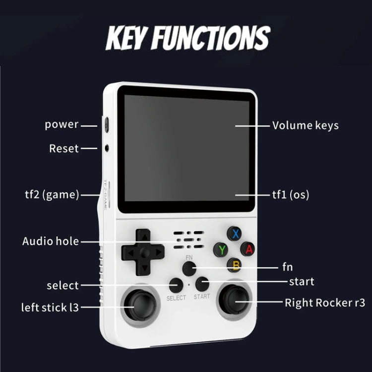R36S Retro Handheld Game Console Linux System 3.5-Inch Screen Double TF Card Version 128G Purple ...