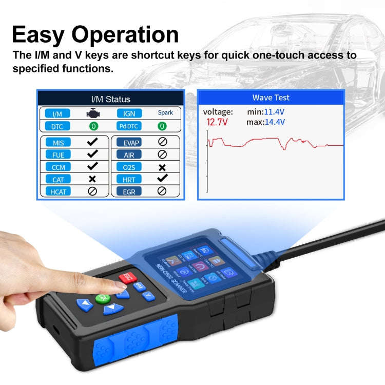 Automobile Fault Diagnostic Instrument OBD2 Engine Tester ELM327(T200)