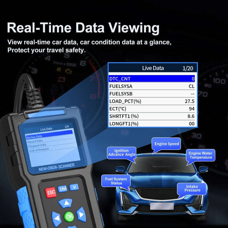 Automobile Fault Diagnostic Instrument OBD2 Engine Tester ELM327(T200)