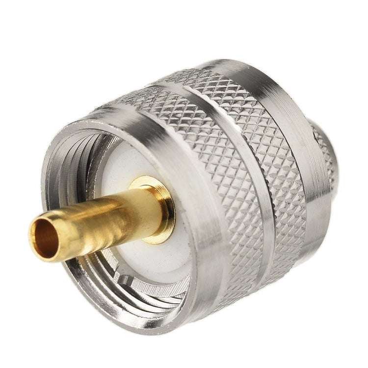 10pcs /Pack UHF Male Crimp Adapter RF Copper Shaft Connector