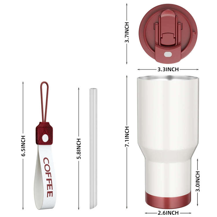 Stainless Steel Car Coffee Mug Double-Wall Vacuum Keep Cold Insulated Cup With Lanyard, Capacity:...