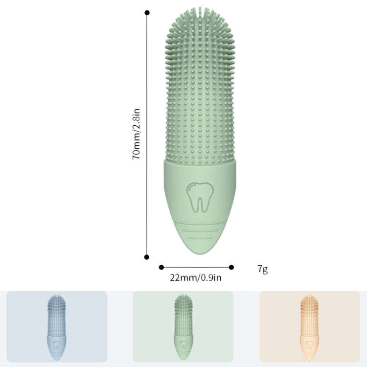 Pet Finger Toothbrush Cats Dogs Silicone Toothbrush Pet Oral Cleaning Care Tool(Blue)