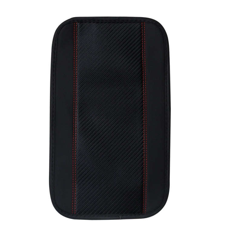 32x19cm PU Carbon Fiber Leather Central Armrest Box Cover Anti-slip Pad(Black)