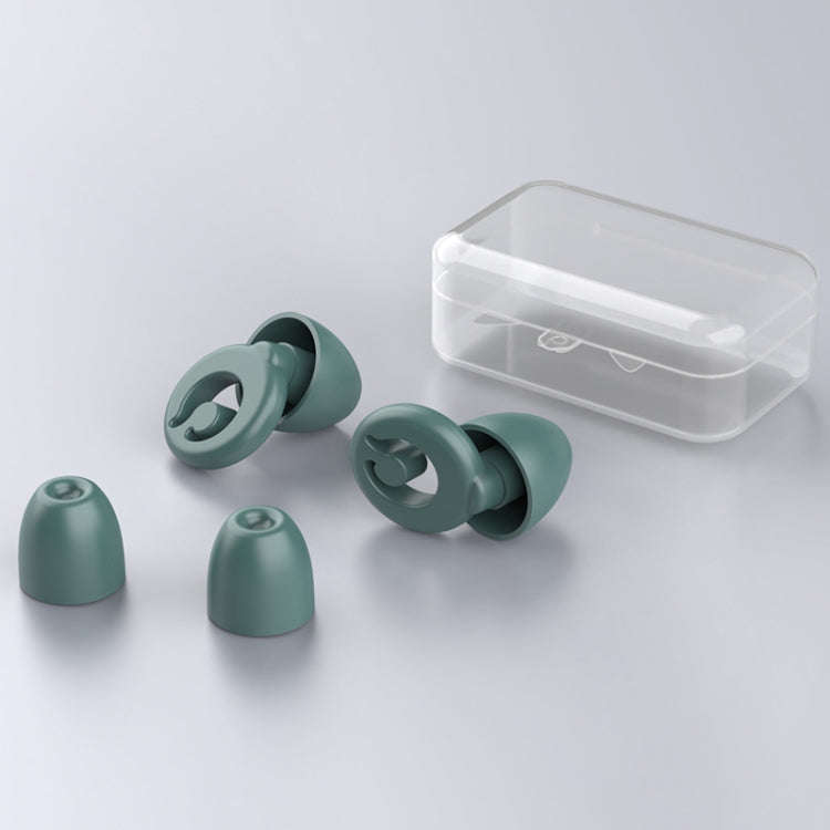 Silicone Sleep Soundproof Noise Reducing Earplugs Swimming Waterproof Earplugs(Green)