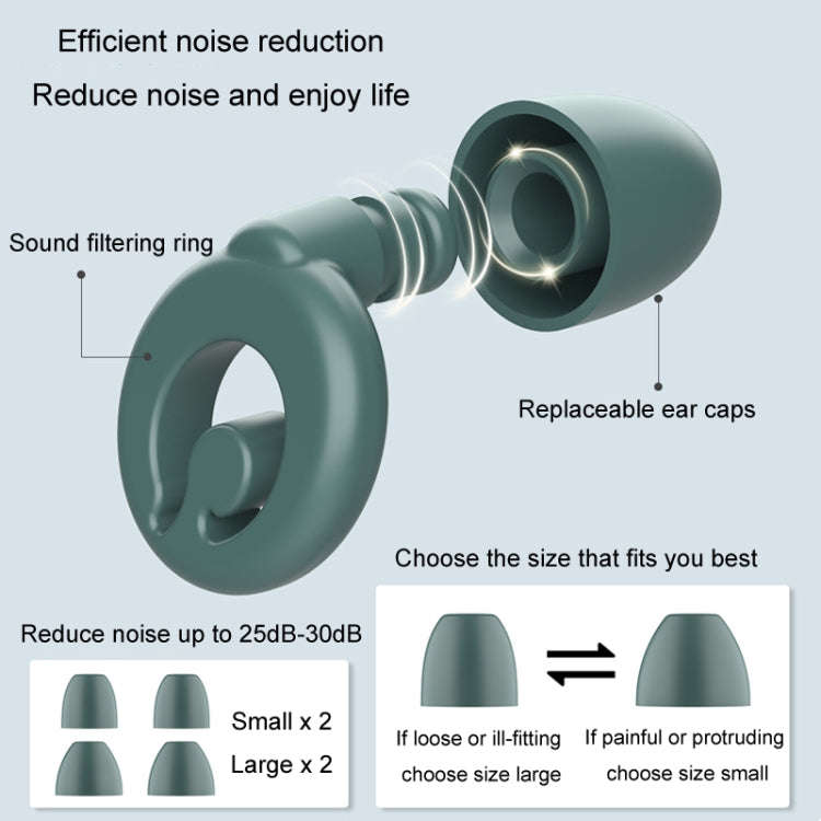 Silicone Sleep Soundproof Noise Reducing Earplugs Swimming Waterproof Earplugs(White)