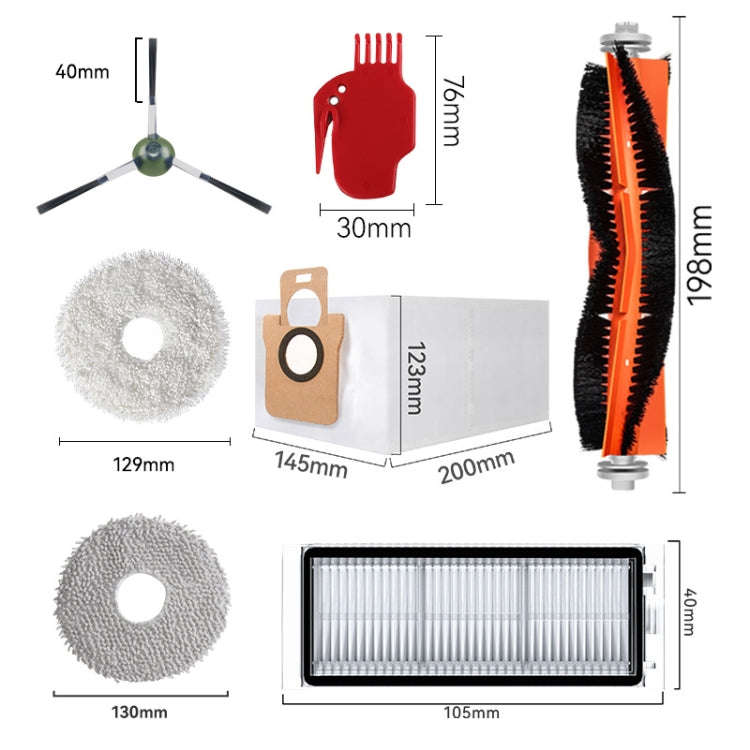 For Dreame L20 Ultra / X20 Pro / X20 Pro Plus Robot Vacuum Accessories 1 Roller Brush