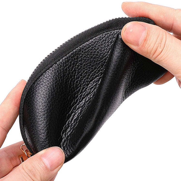 Mini Car Key Bag Large Capacity Soft Leather Coin Purse(Blue)