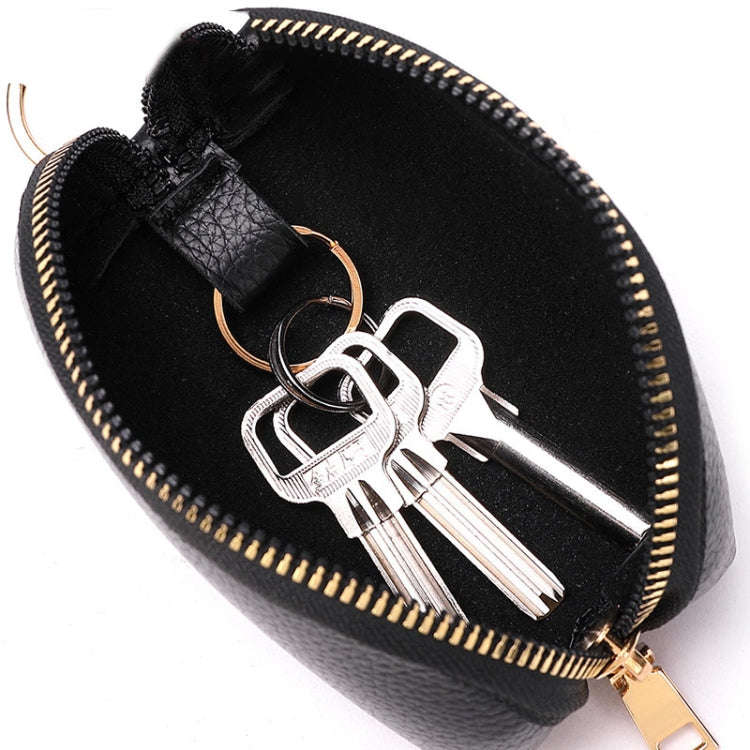 Mini Car Key Bag Large Capacity Soft Leather Coin Purse(Blue)