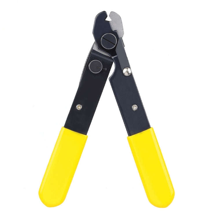 Fiber Optic Single Jaw Miller Pliers Cable Coating Stripper(Yellow)