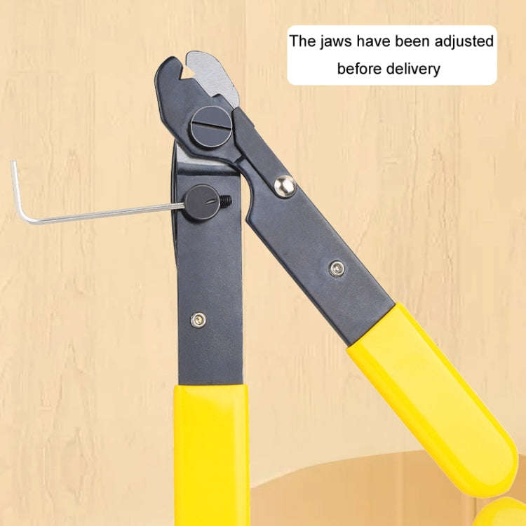 Fiber Optic Single Jaw Miller Pliers Cable Coating Stripper(Yellow)