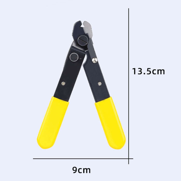 Fiber Optic Single Jaw Miller Pliers Cable Coating Stripper(Yellow)