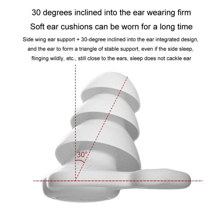 Noise Canceling Sleeping Earplugs Triple Layer Soundproofing Silicone Swimming Earplugs(White)