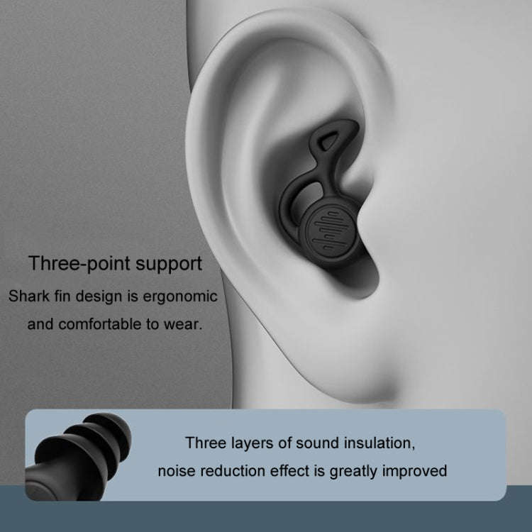 Noise Canceling Sleeping Earplugs Triple Layer Soundproofing Silicone Swimming Earplugs(White)