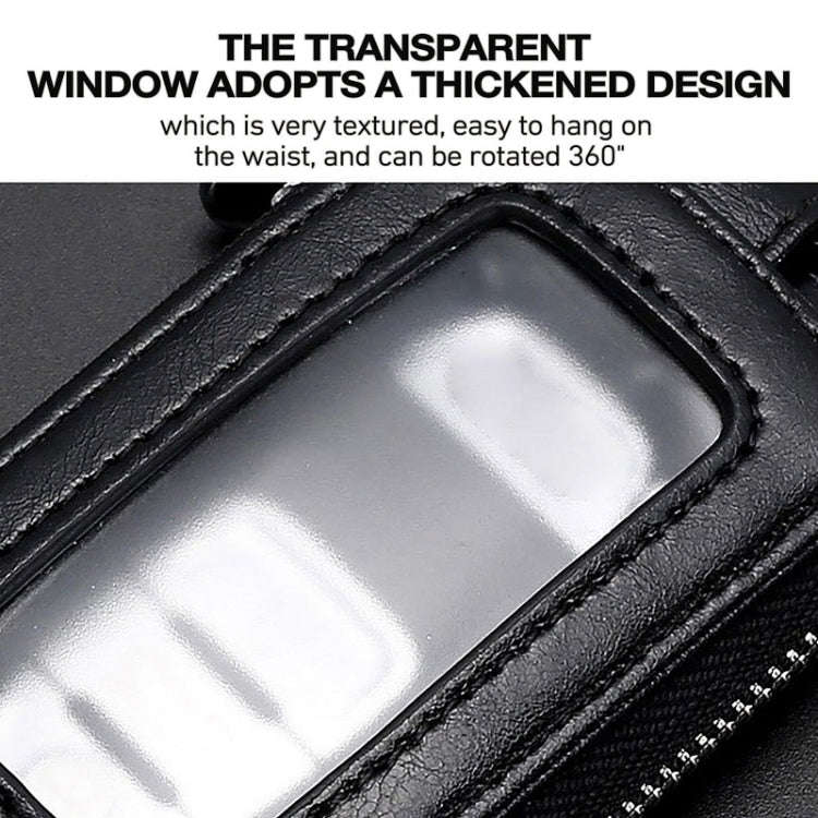 Car Remote Control Universal Visible Zipper Key Case(Yellow)