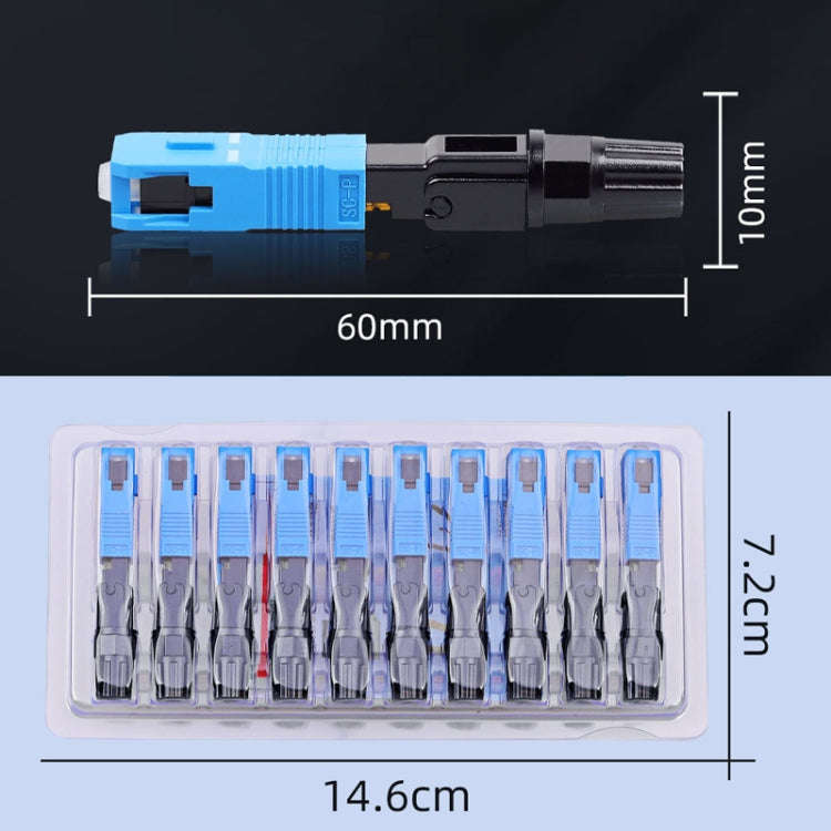 60mm 10pcs SC-UPC Telecom Grade FTTH Connector Pre-Embedded Cold Splice Coupler
