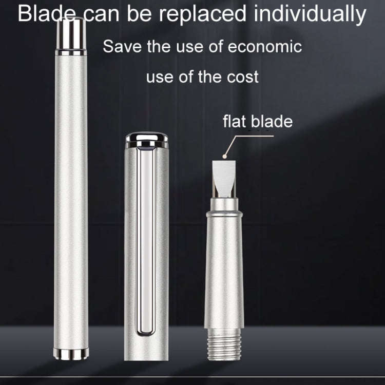 Tungsten Steel Fiber Cutting Knife Pen Type Portable Bare Fiber Cutter, Style: Flat Blade