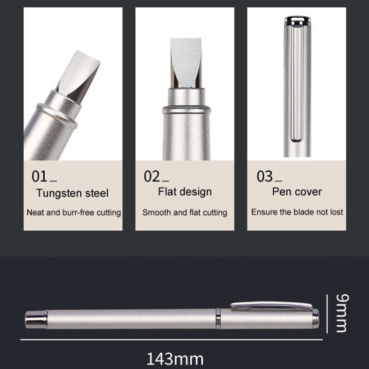Tungsten Steel Fiber Cutting Knife Pen Type Portable Bare Fiber Cutter, Style: Flat Blade