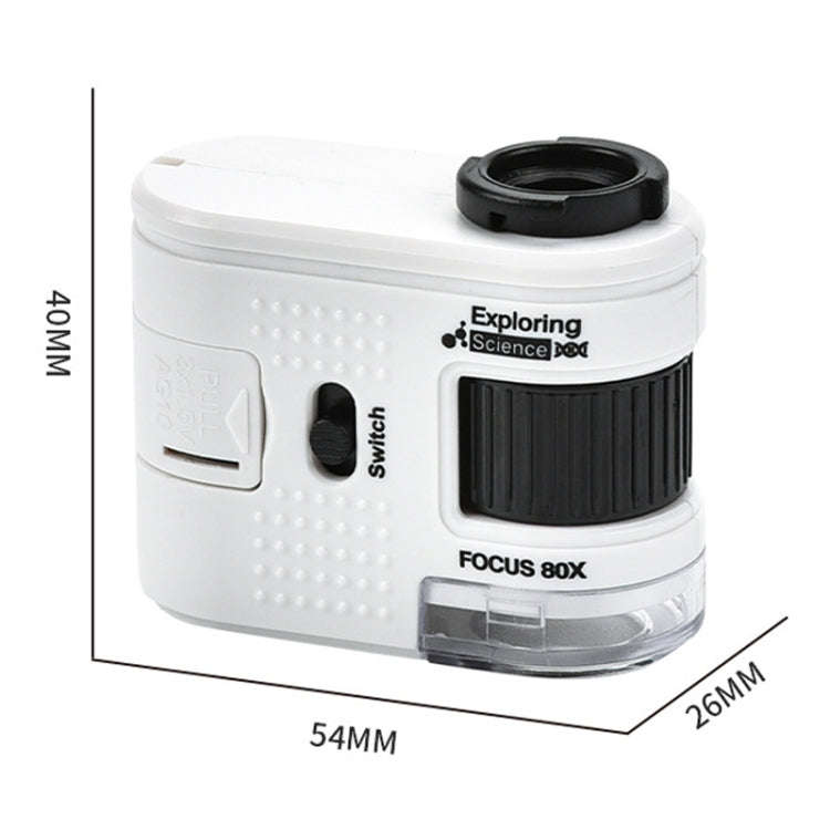80X Children Mini Portable Microscope Student Antique Jewelry Identification Science Experiment T...