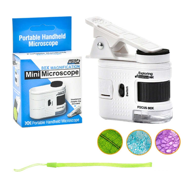 80X Children Mini Portable Microscope Student Antique Jewelry Identification Science Experiment T...