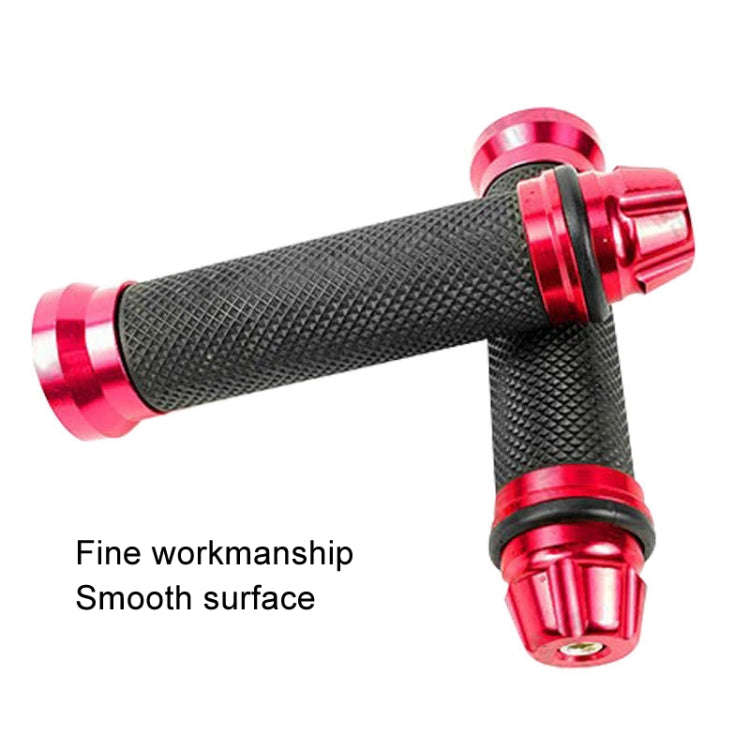 1pair 22mm Motorcycle Universal Handlebar Rubber Cover Oiler CNC Modified Handlebar Grips(Blue)
