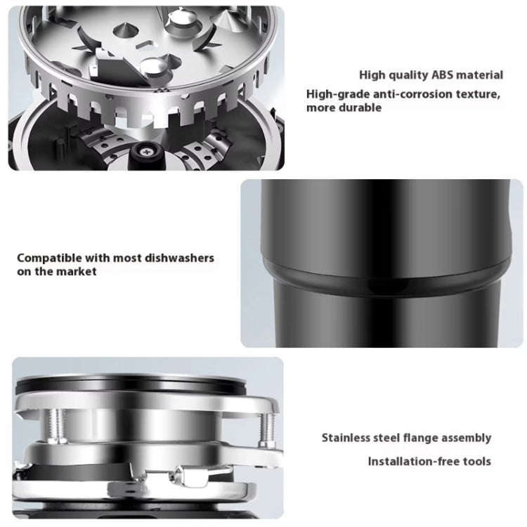 550W EU Plug Food Garbage Disposer 7 Levels Grinding Connectable For Dishwasher