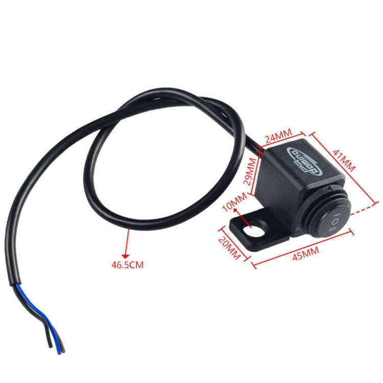 domino Motorcycle Electric Bike Headlight Switch Rearview Mirror Modification Left / Right Univer...